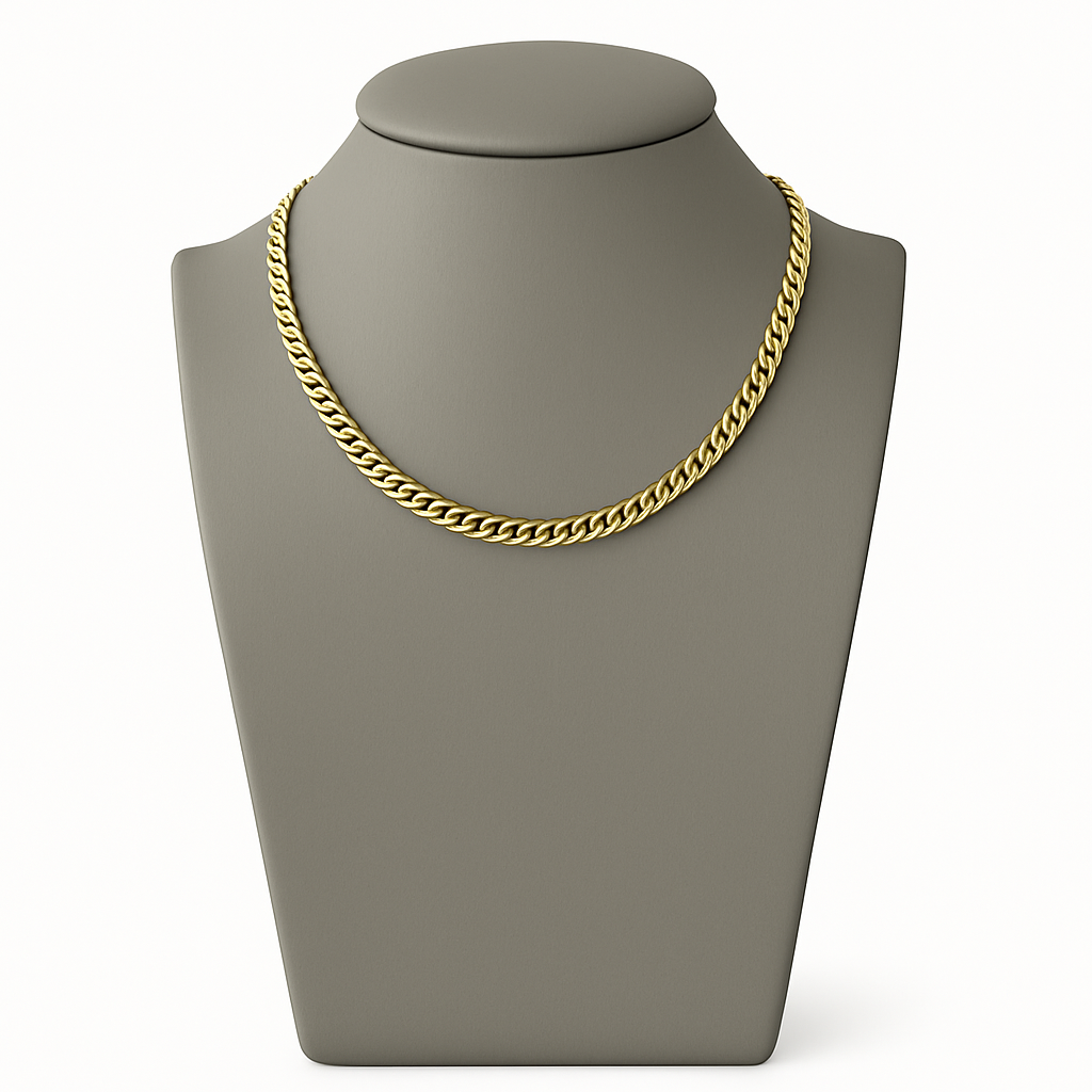 10K Gold Monaco Chain