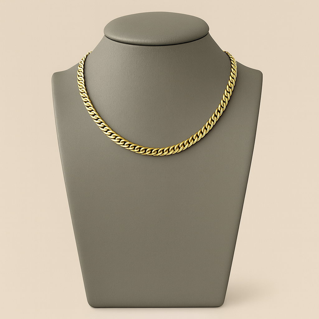 10K Yellow Gold Monaco Chain Necklace