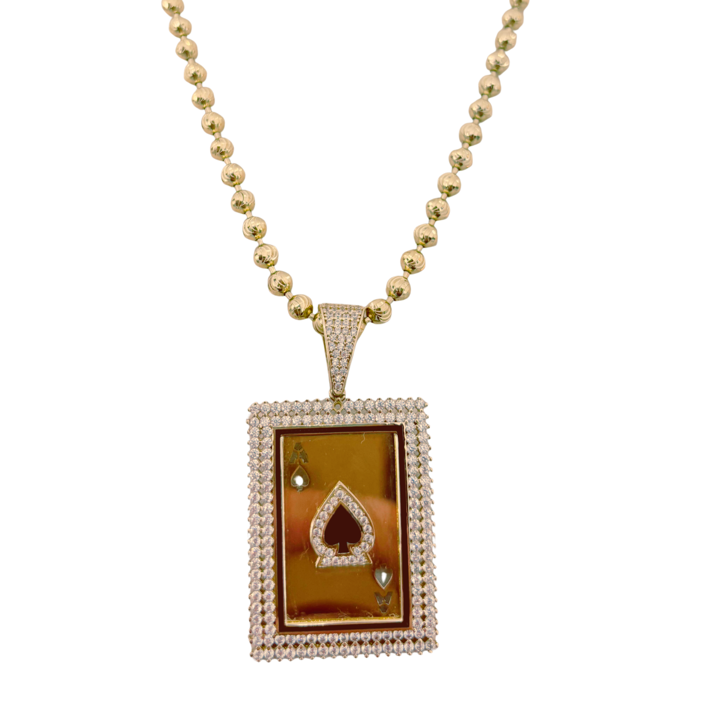14K Gold Beaded Chain