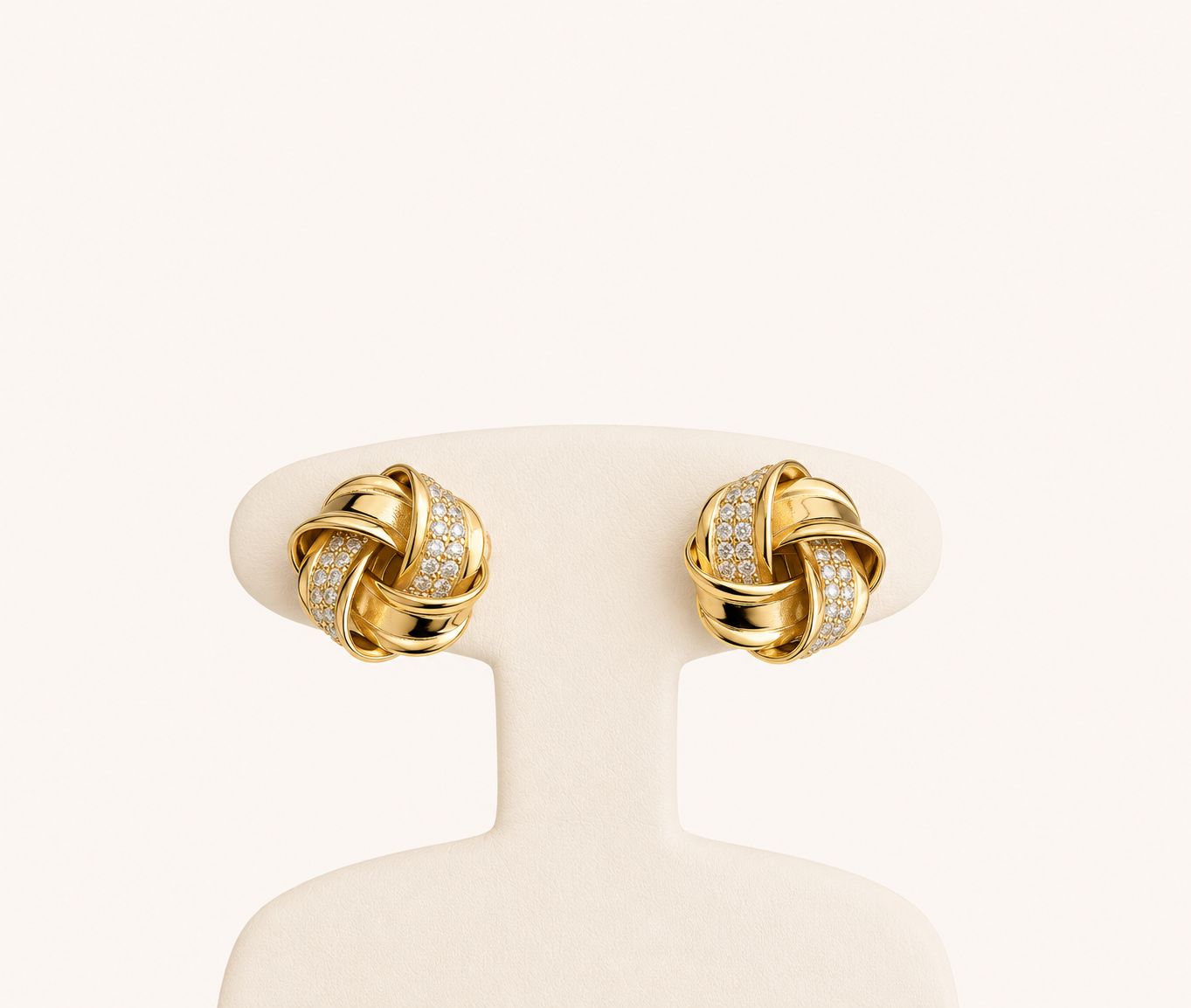 10K Gold Braided Knot Earrings