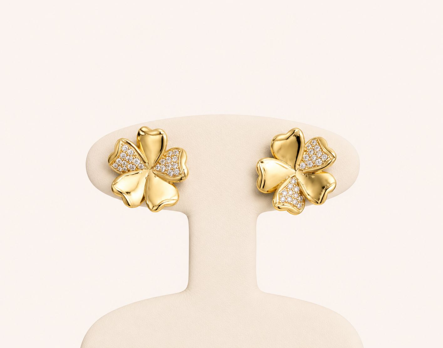 10K Gold Flower Earrings