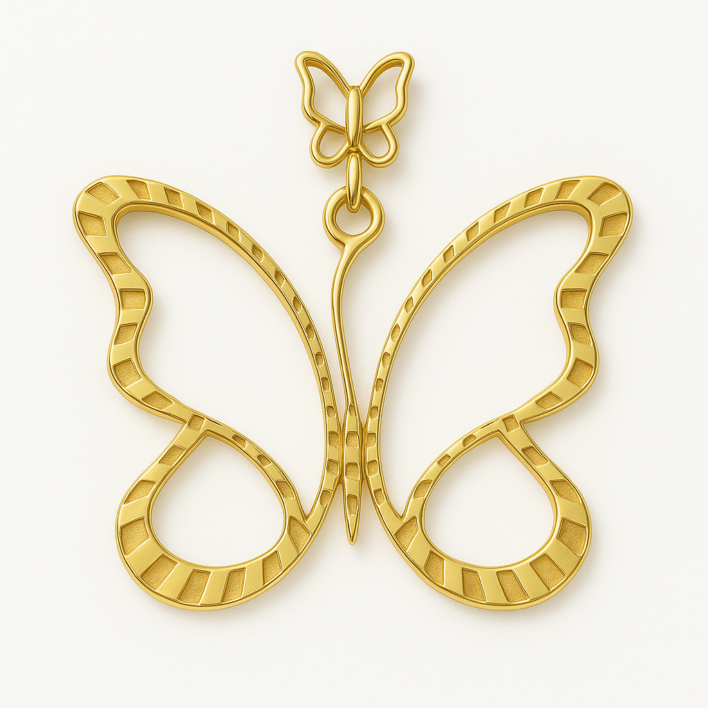 10K Gold Butterfly Pendant