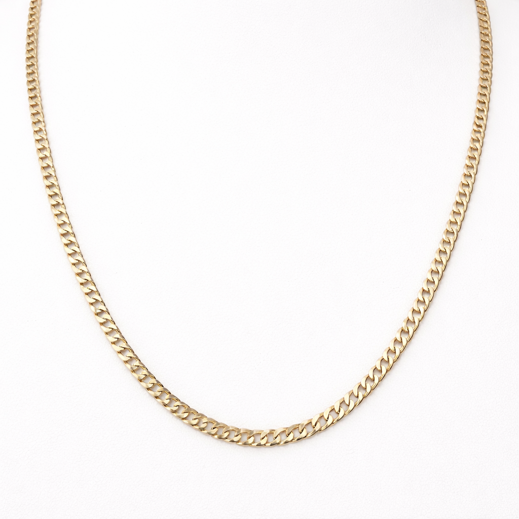 14K Gold Hammered Men’s Chain