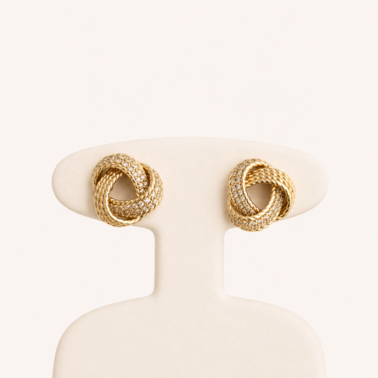 10K Braided Knot Earrings