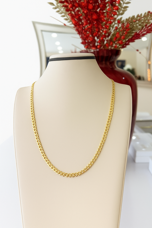 10K Hammered Gold Chain