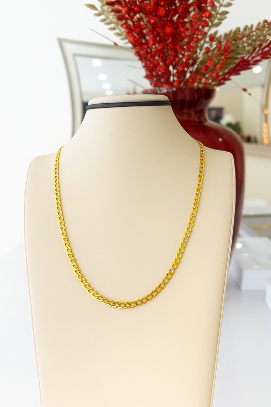 14K Hammered Gold Chain