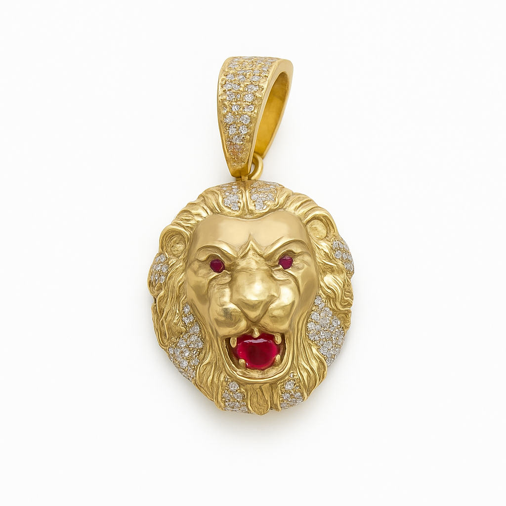 14K Lion Gold Charm