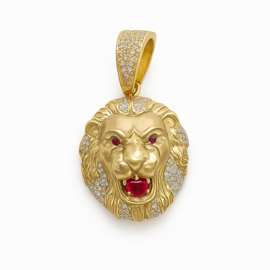14K Lion Gold Charm