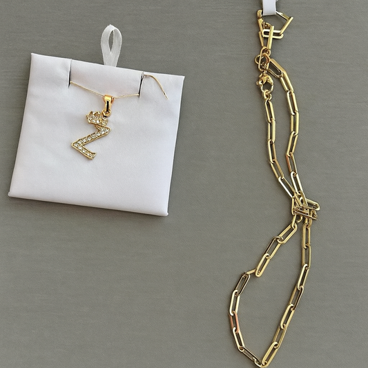 18K Gold Chain and 14K Charm