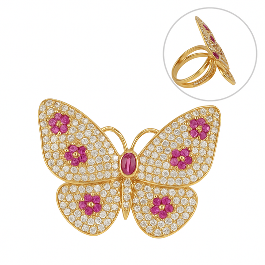 14K Butterfly Gold Ring