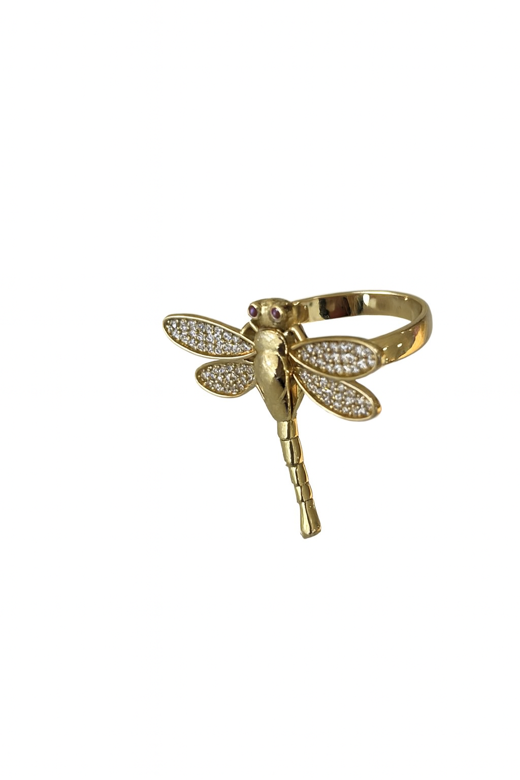 14K Gold Dragonfly Ring