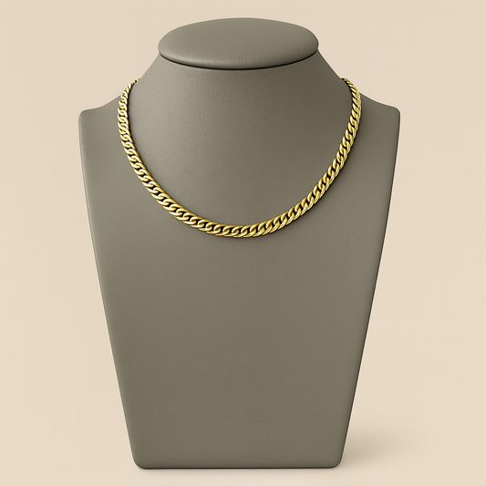 10K Yellow Gold Monaco Chain Necklace