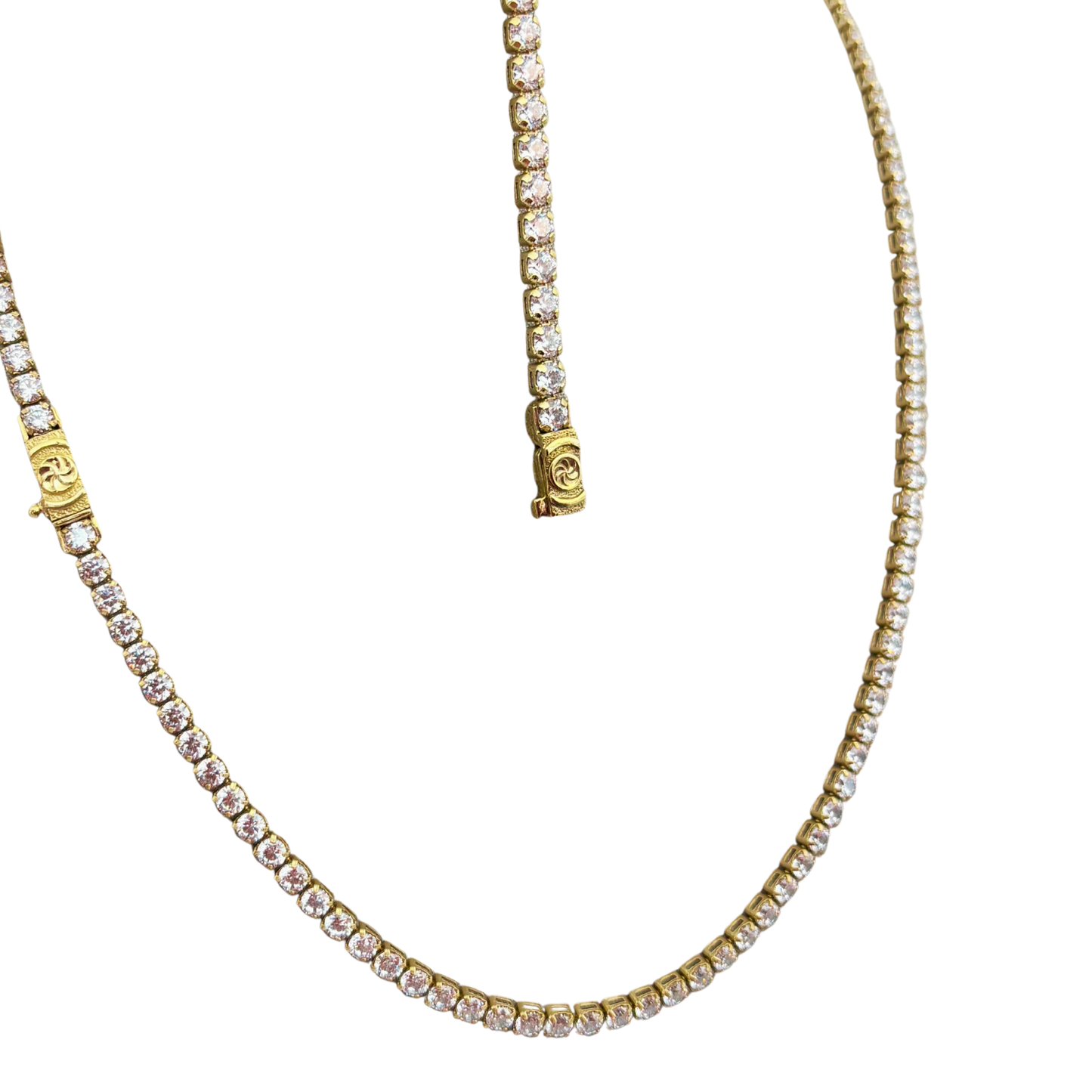 4K Gold Cubic Zirconia Chain for Men/Women
