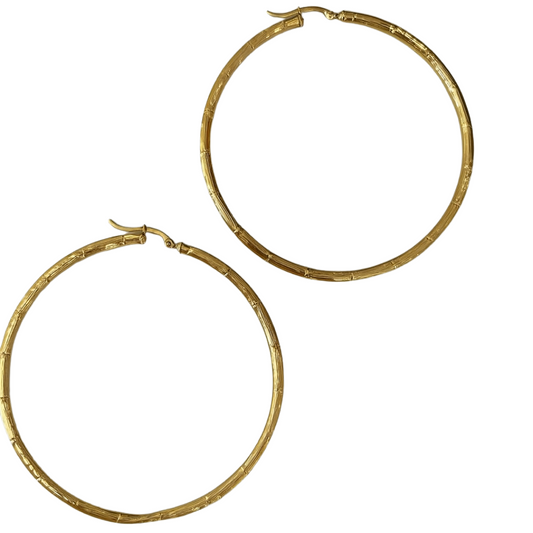 Large 10K Gold Hoop Earrings