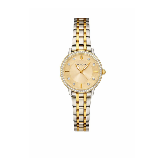 Bulova Women’s Two-Tone Crystal Bezel Watch