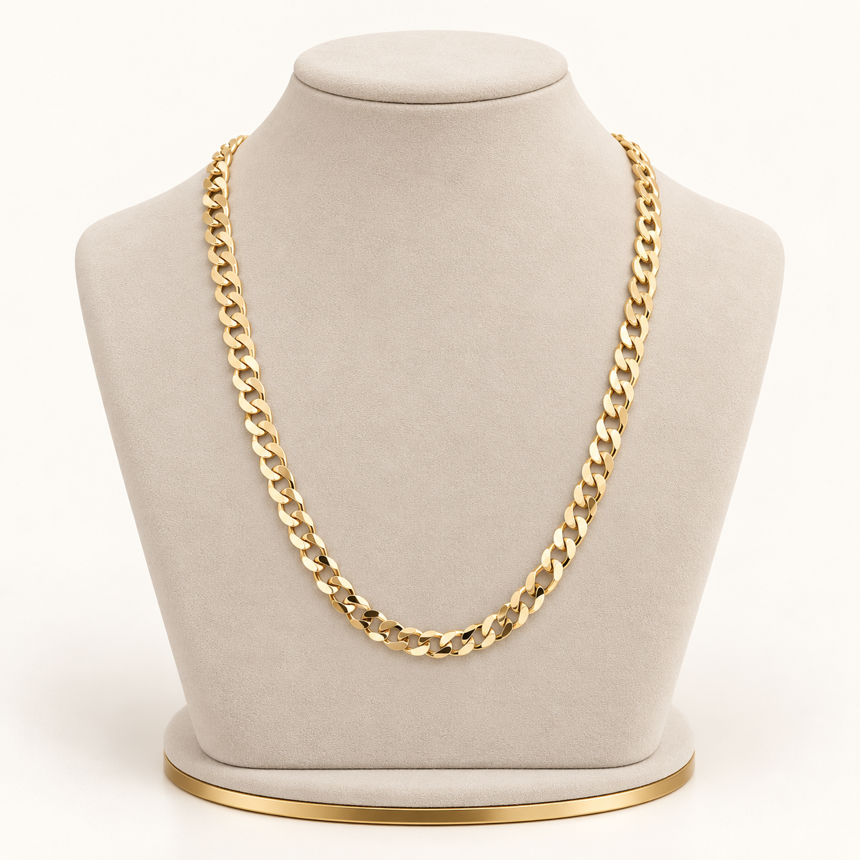 10K Gold Hammered Chain