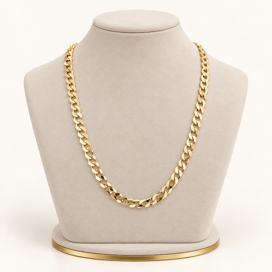 10K Gold Hammered Chain