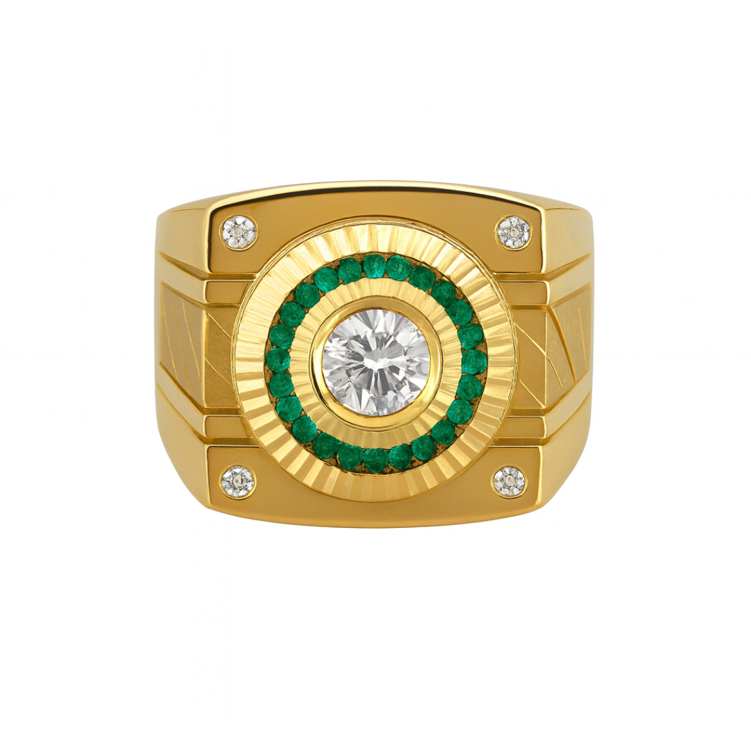 14K Gold Men’s Statement Ring
