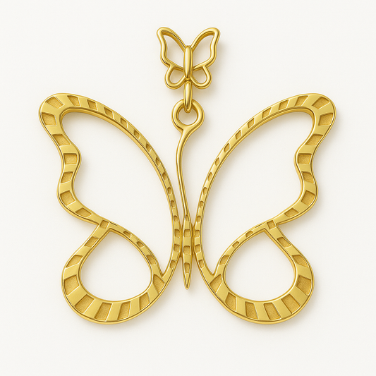 10K Gold Butterfly Pendant