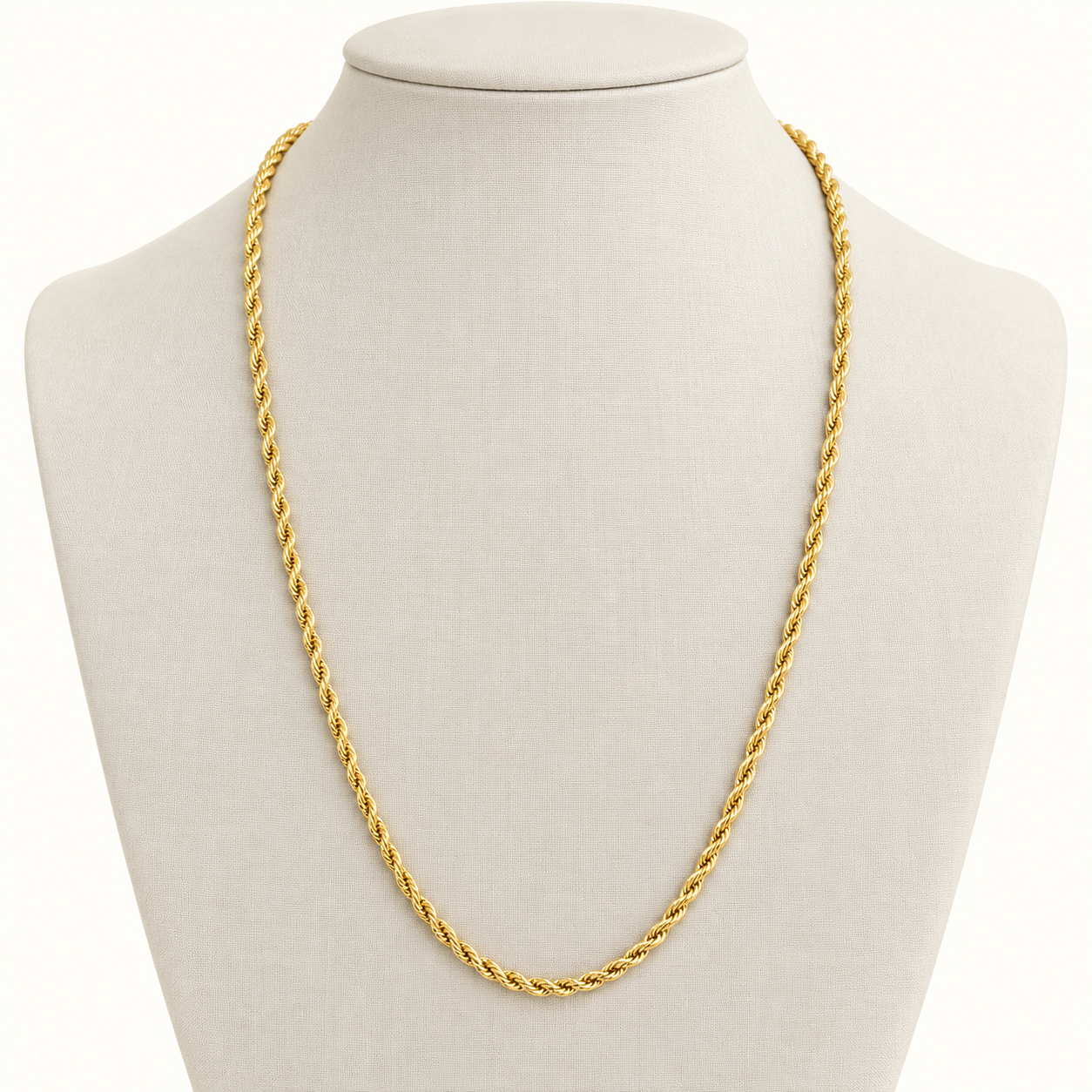 18K Gold Unisex Rope Chain