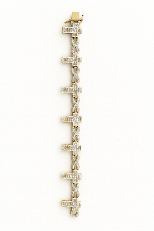 10K Gold Cross Fabulous Bracelet