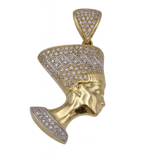 10K Gold Queen Nefertiti Pendant