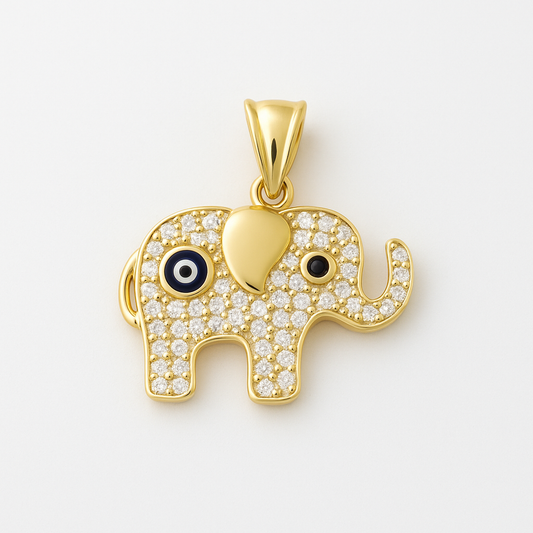 14K Gold Elephant Charm