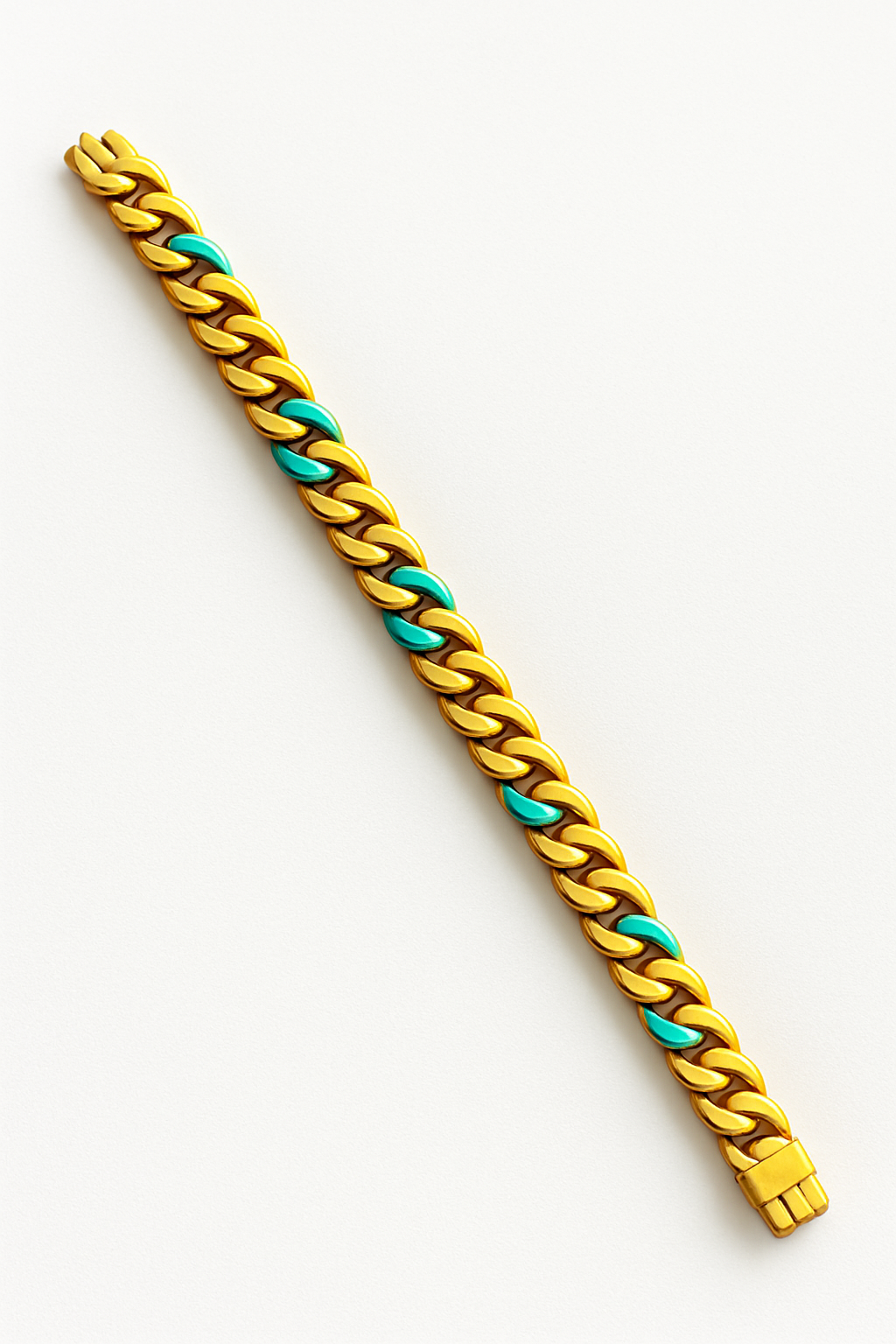 14K Gold Bracelet Featuring Blue Accents