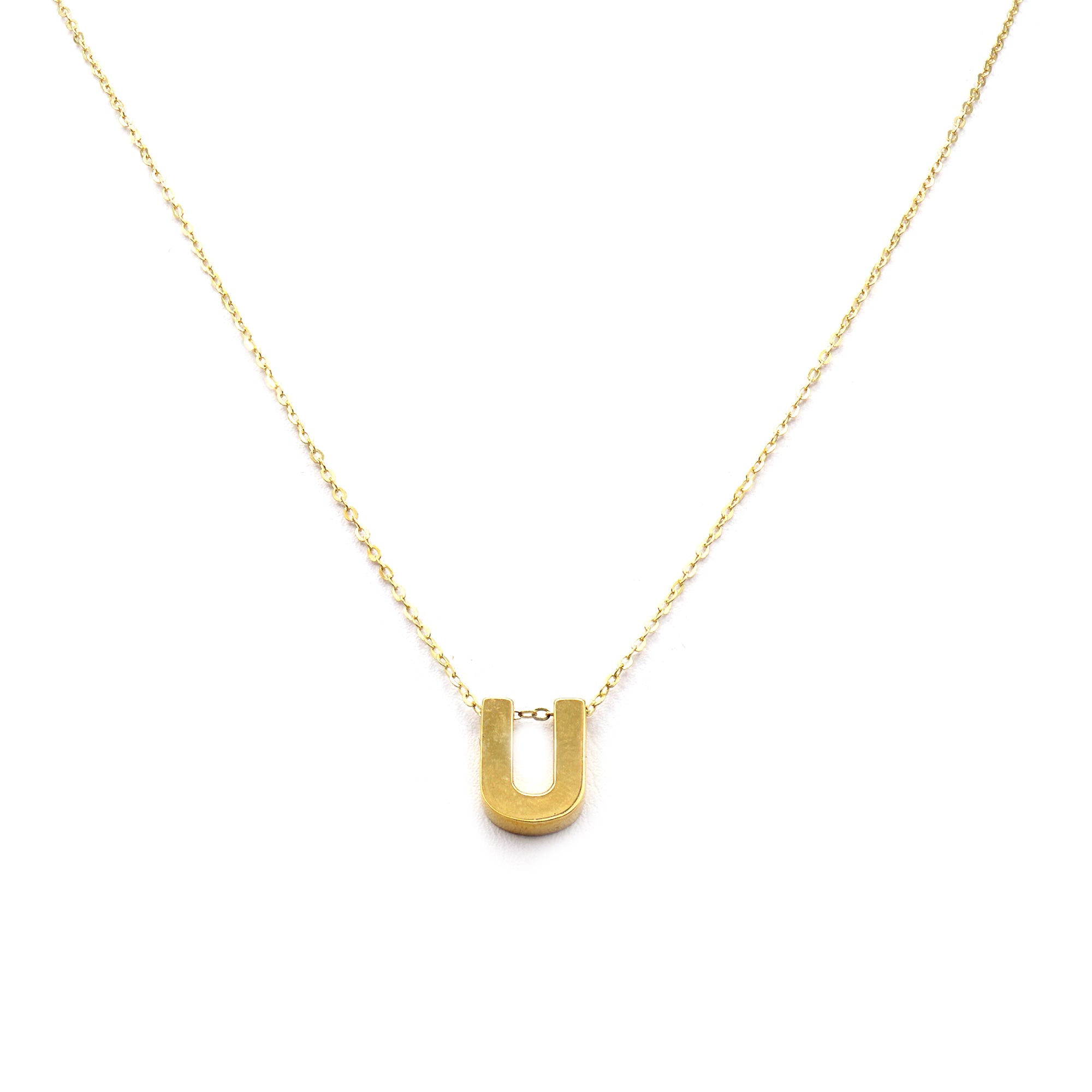 14K Gold Letter U Design Chain – Isaac Jewelry
