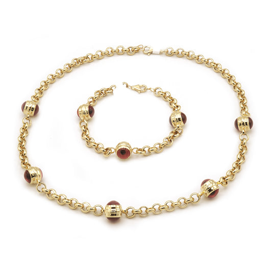 Red Eyes Necklace & Bracelet